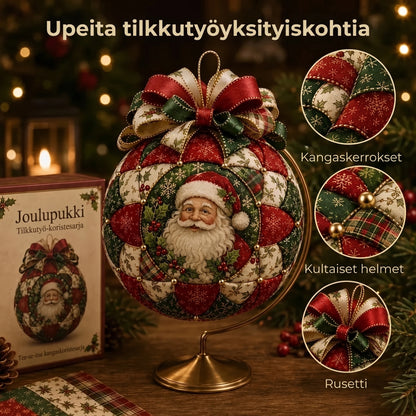DIY-joulupallojen tilkkutyösetti