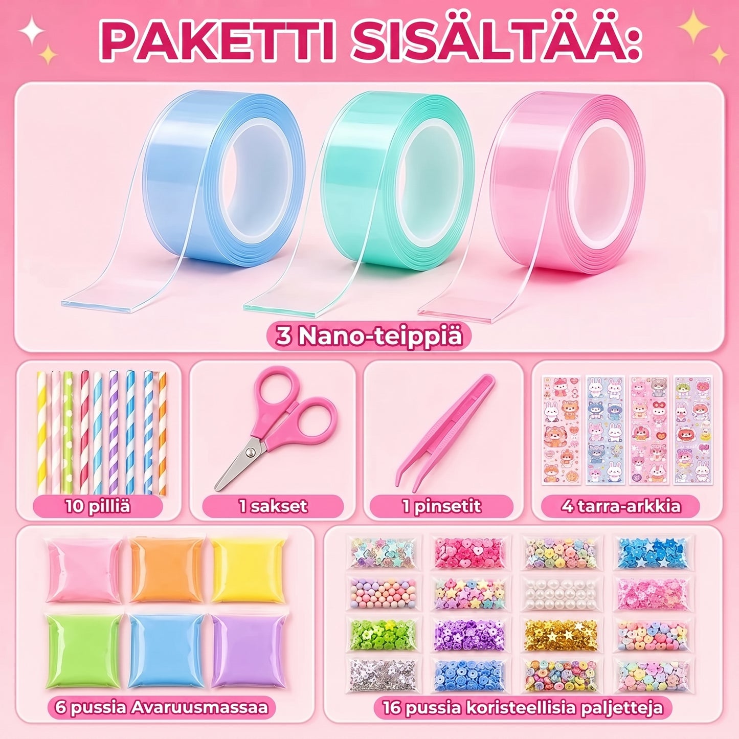 DIY Bubble Squishies askartelusetti 41 osaa