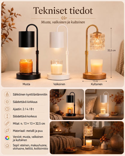 Kynttilänlämmitinlamppu ilman avotulta