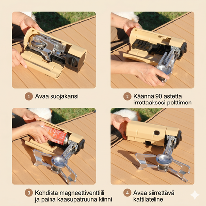 Kannettava kokoontaitettava lämmitin