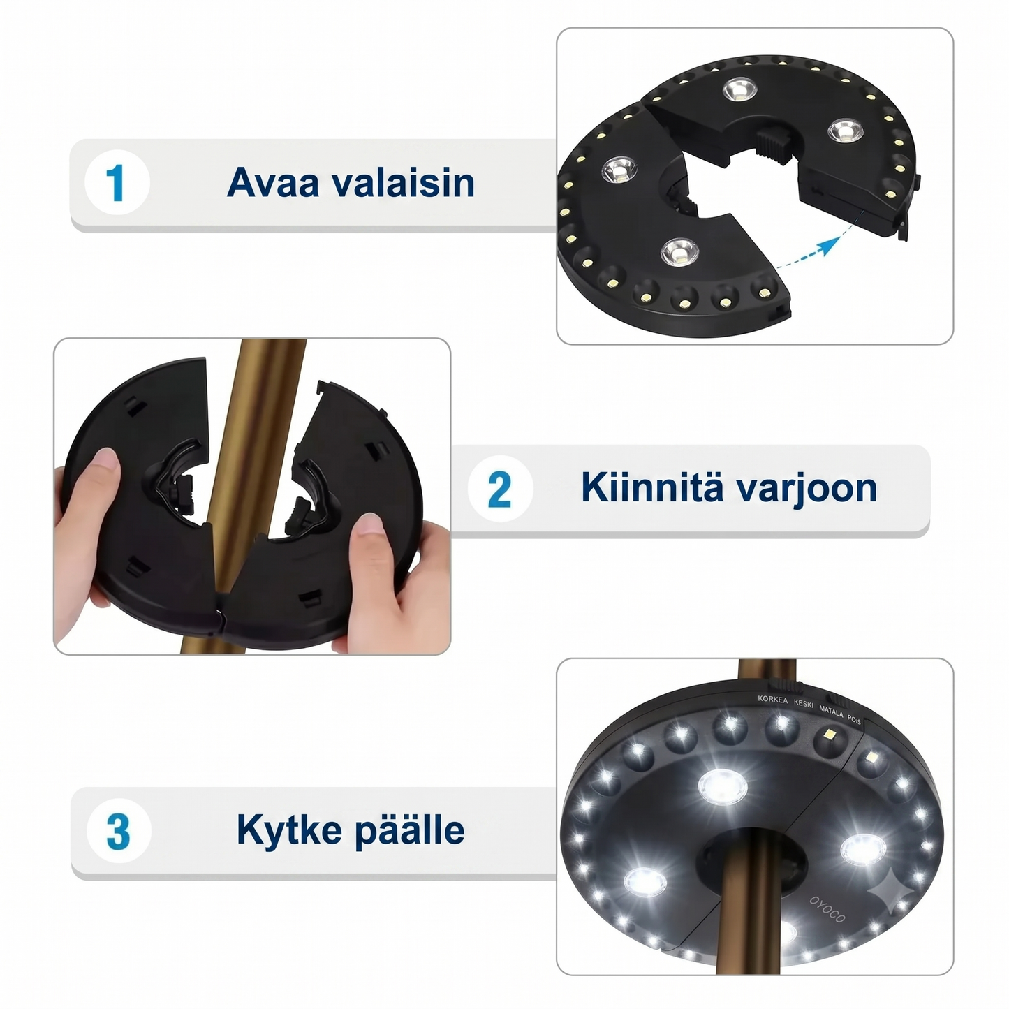 LUMINA-aurinkovarjon valo 28 LED-lampulla