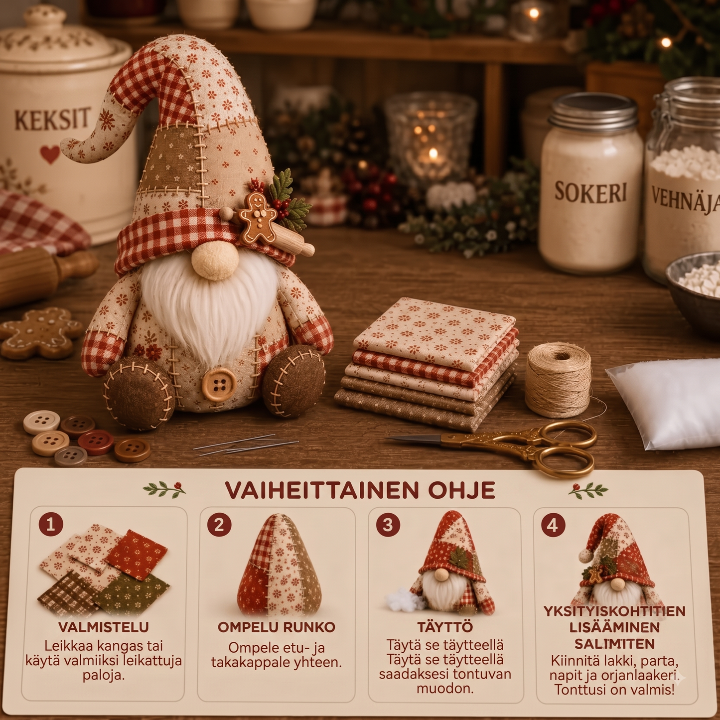 Aloittelijoiden tonttuompelupaketti