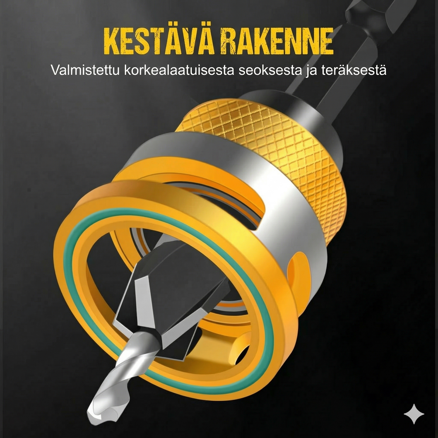 4-osainen puun upotusporasarja syvyydenrajoittimella