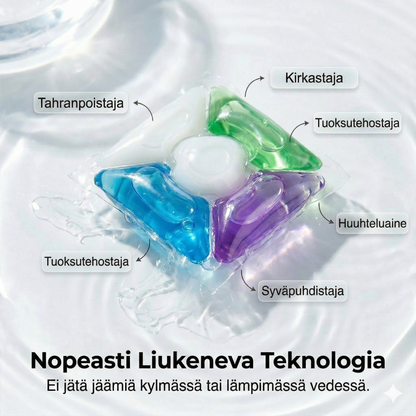 Pesuainekapselit perusteelliseen puhdistukseen ja sterilointiin (11g5 kpl)