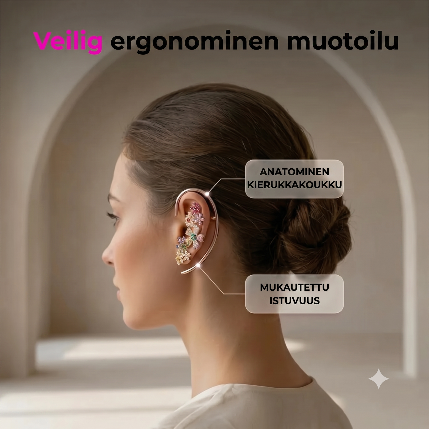 Sarja 2 kukkakorvakorua