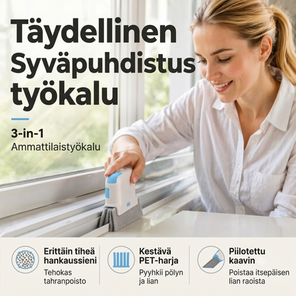 Monikäyttöinen kiskojen ja rakojen puhdistin 3 in 1