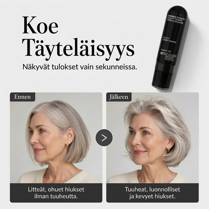 Tuuheuttava persikantuoksuinen hiussuihke hennoille hiuksille