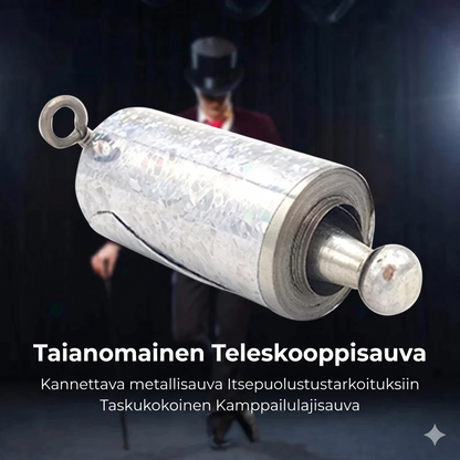 Sisäänvedettävä teleskooppinen metallinen itsepuolustuspatukka