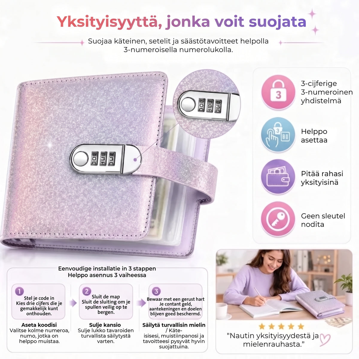 Säästökansio koodilukolla