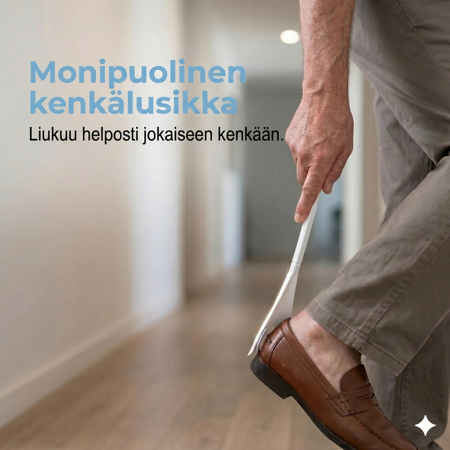 Sukkaanvetolaite vetolenkeillä ilman kumartumista