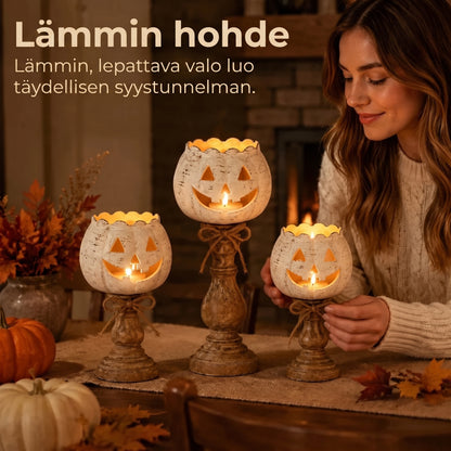 Halloween-kurpitsakynttilänjalka