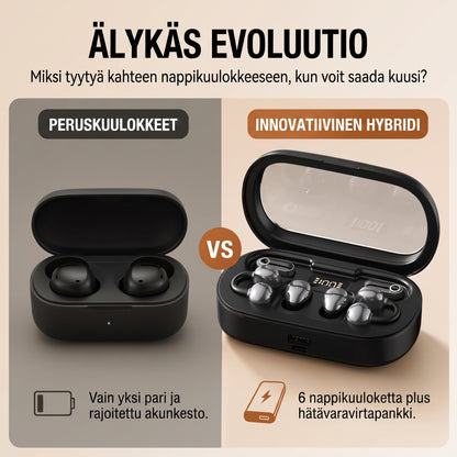 Kevyet Bluetooth-kuulokkeet korvaklipsillä urheiluun
