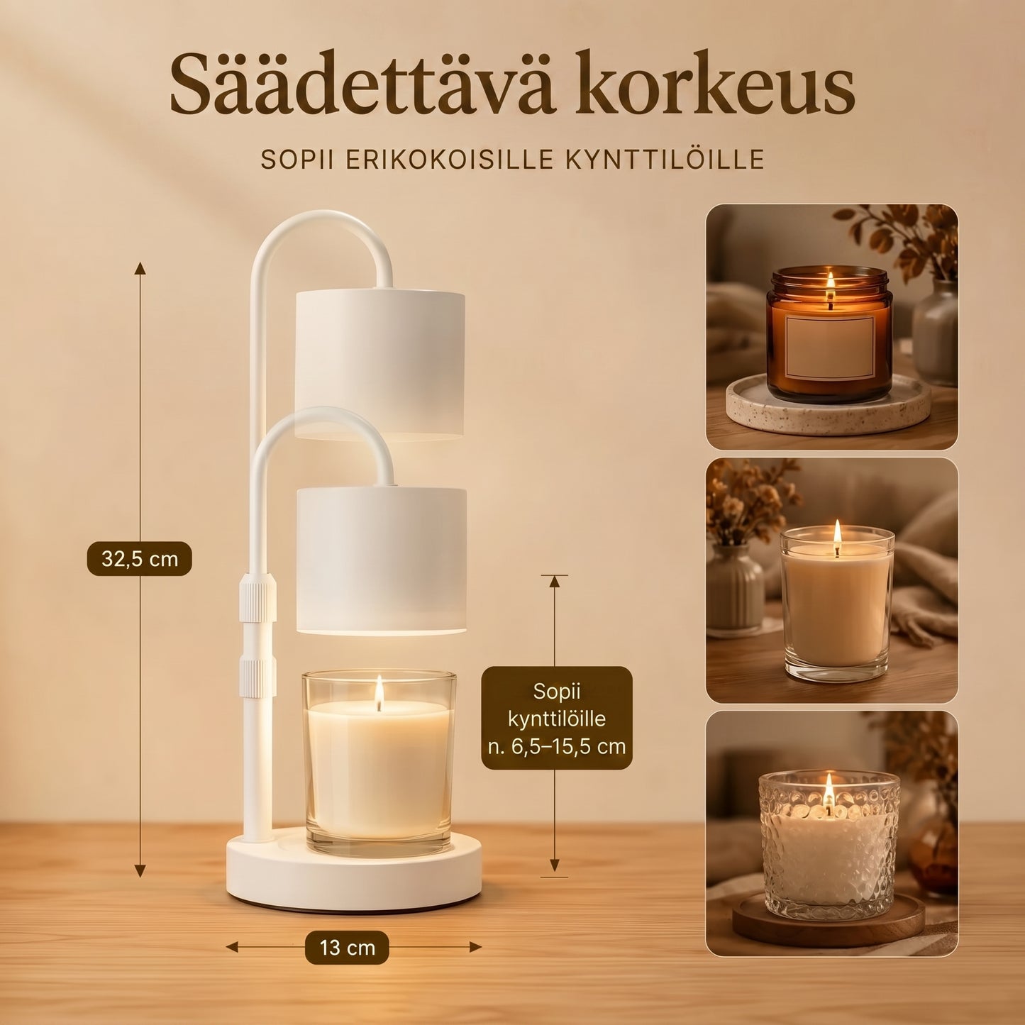 Kynttilänlämmitinlamppu ilman avotulta