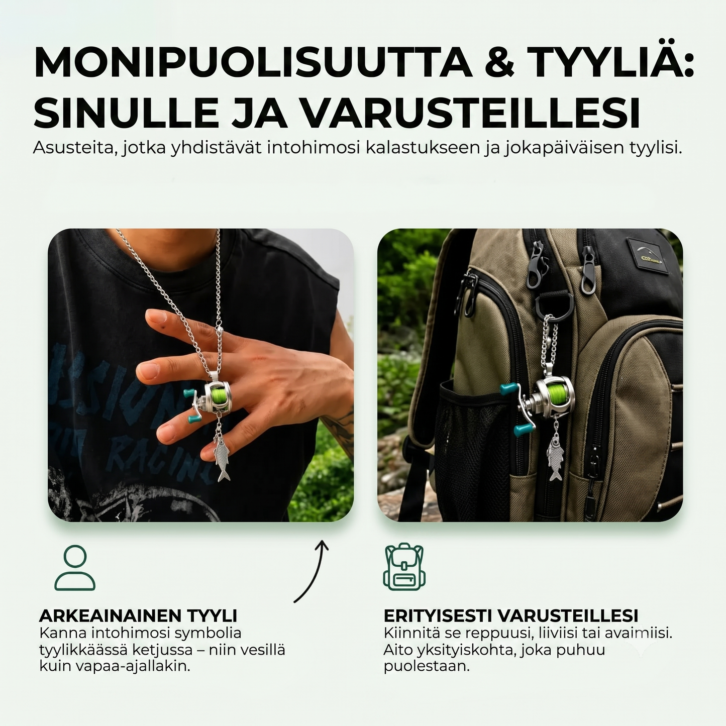 Kaulakoru miniatyyri-ongella