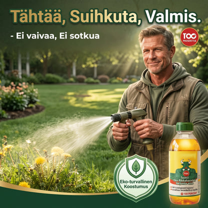 2-in-1 rikkakasvien torjunta-aine puutarhaan ja terassille