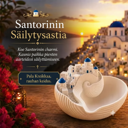 Sininen kreikkalaistyylinen koriste-alusta koruille ja avaimille