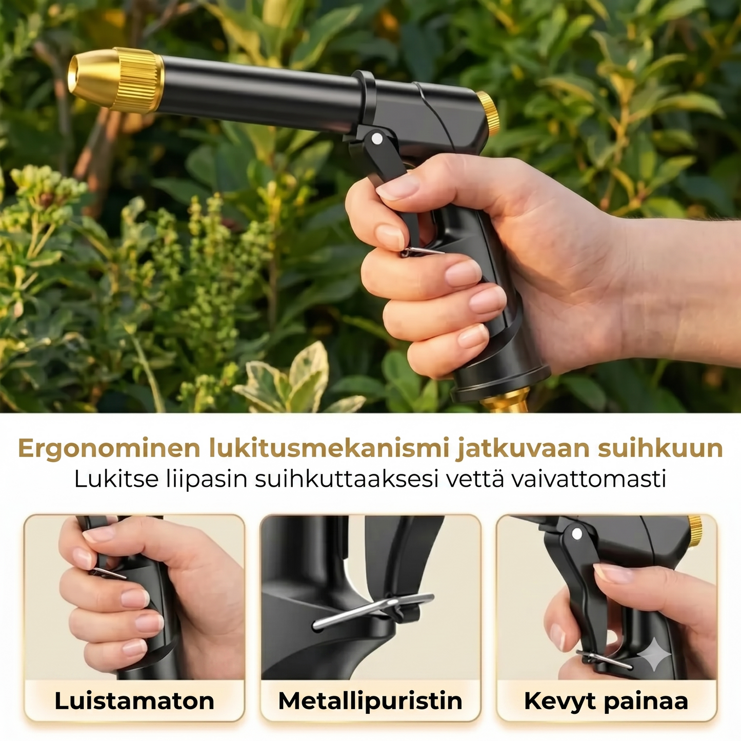 Puutarhaletkun ruiskupistooli