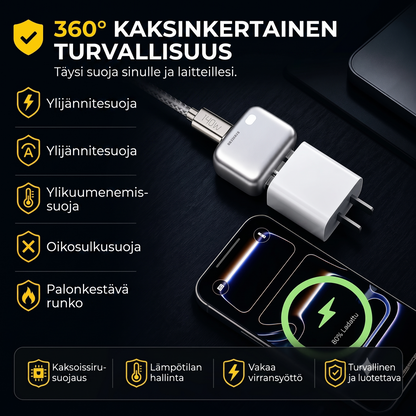 Latauspaneeli automaattisella sammutuksella ja ylilataussuojalla