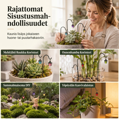 Valaisevien minikasvil lyhtyjen 7 kappaleen setti