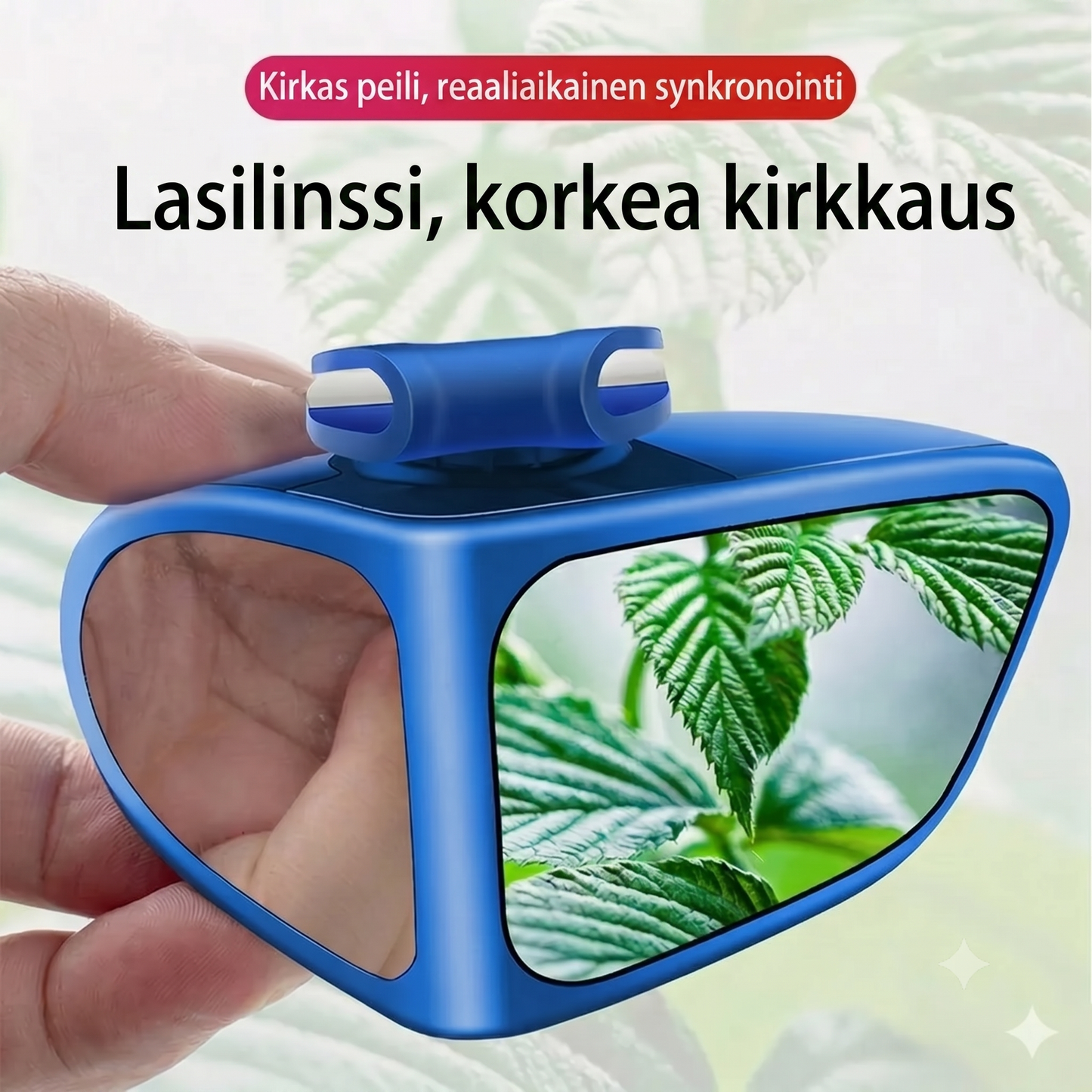 Kaksoislinssinen peili 360° säädettävällä kuolleen kulman näkymällä