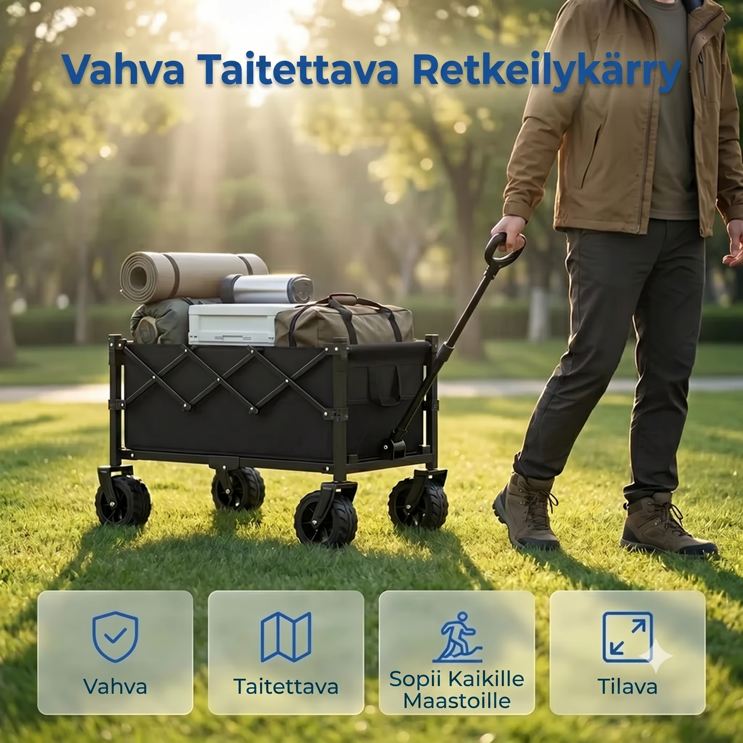 Kokoontaittuva vetokärry