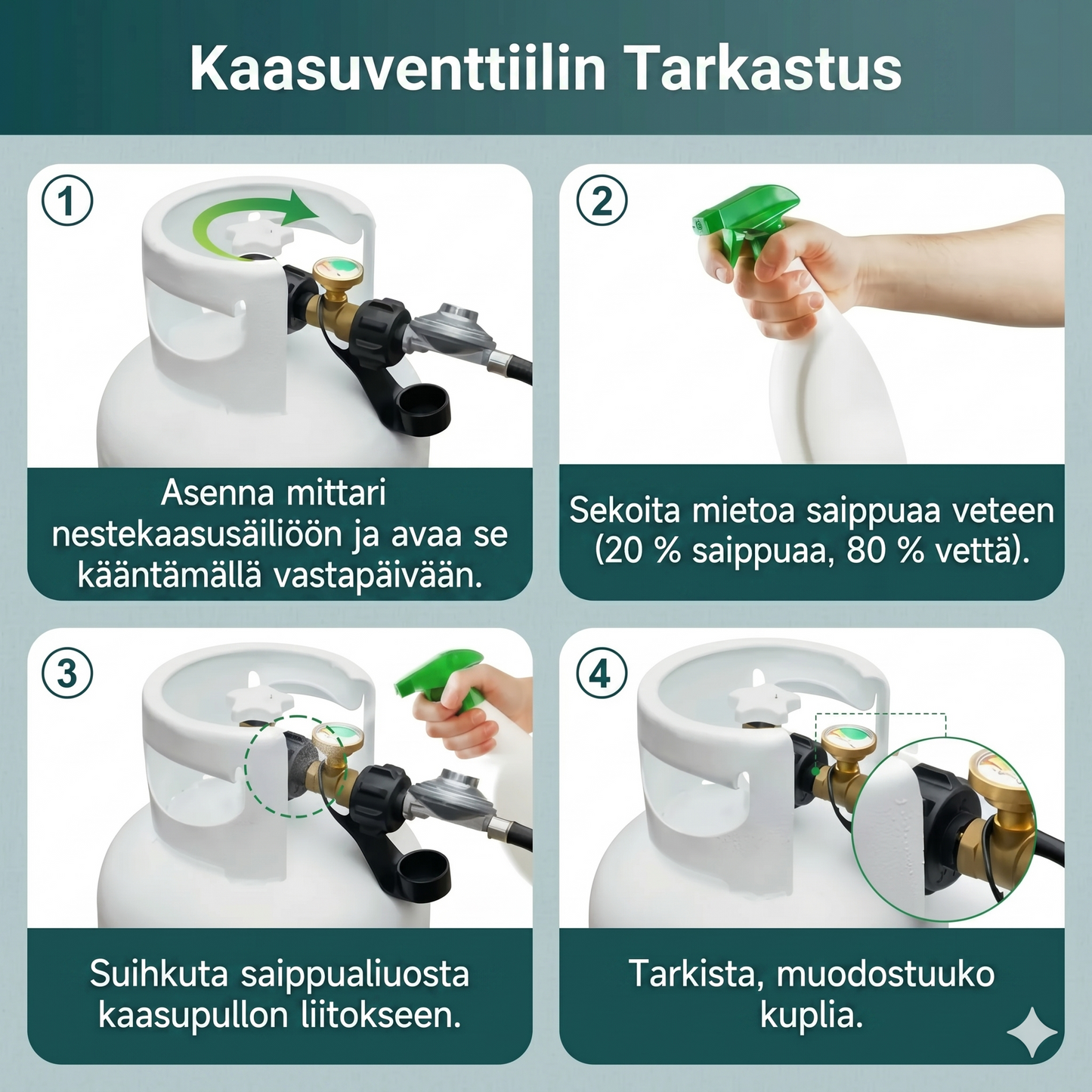 Yleismallinen propaanisäiliön mittari 5–40 paunan nestekaasusäiliöille