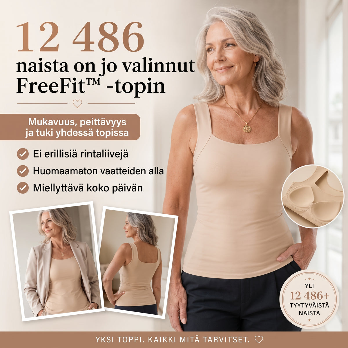 ReeFit kaaritueton rintaliivitoppi mukavalla tuella