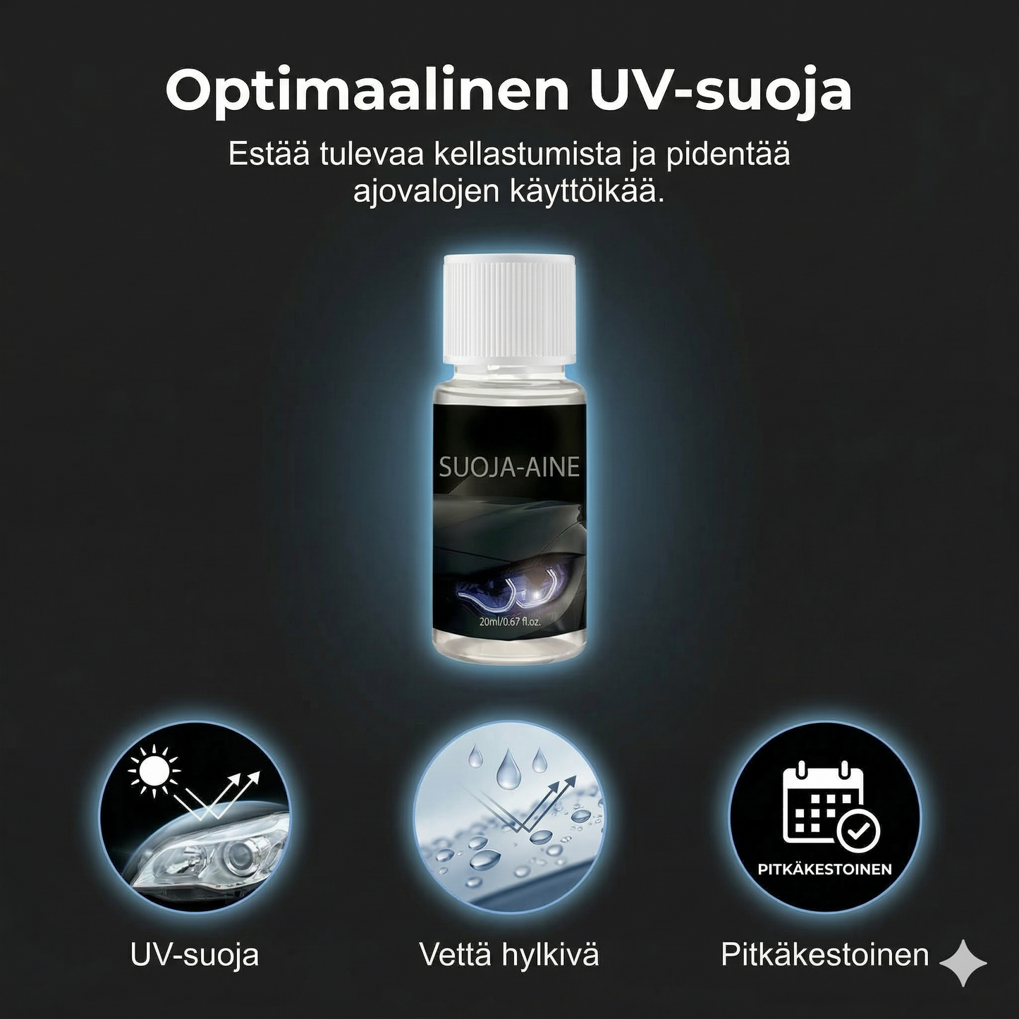 Ammattimainen auton ajovalojen kunnostussarja