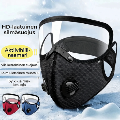 Kasvonaamio aktiivihiilisuodattimella