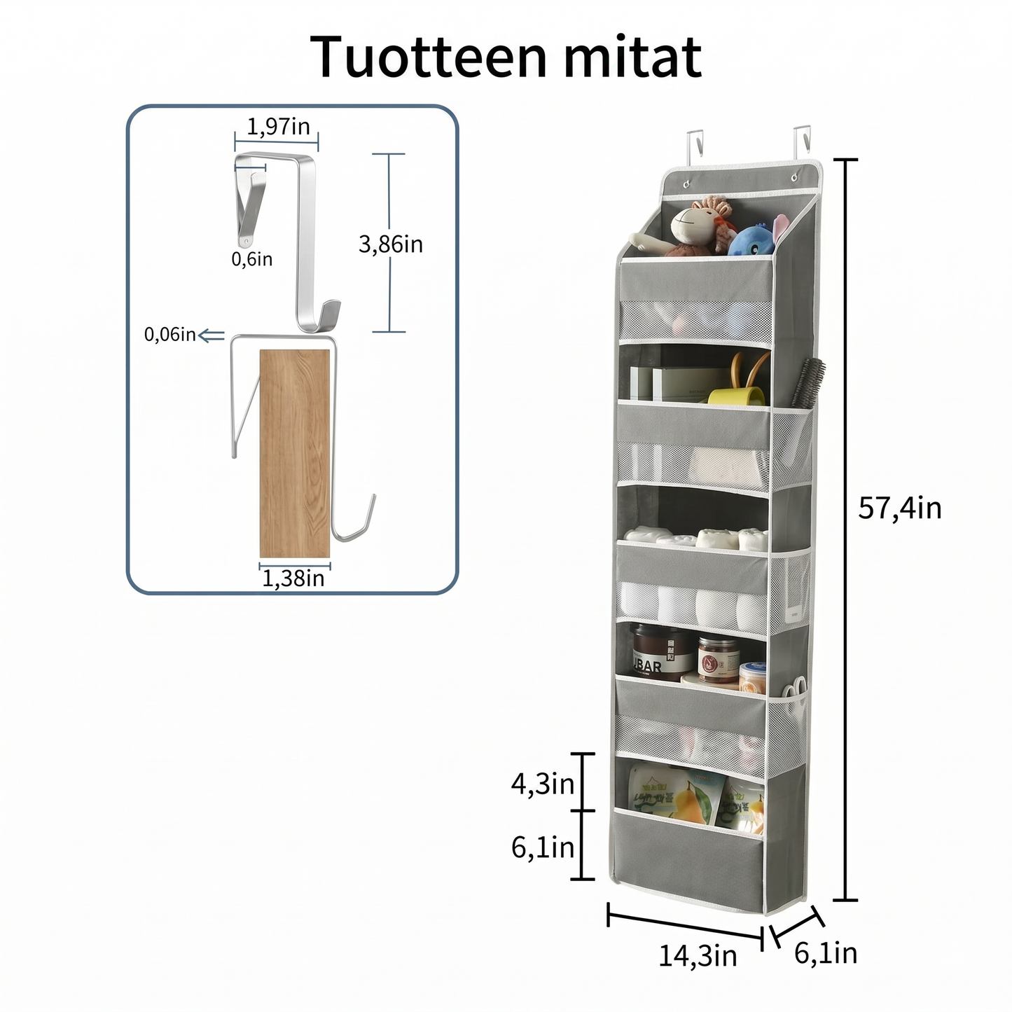 Ripustettava järjestelijä