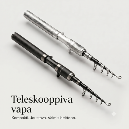 Carbon PocketRod teleskooppivapa hiilikuidusta 180 cm