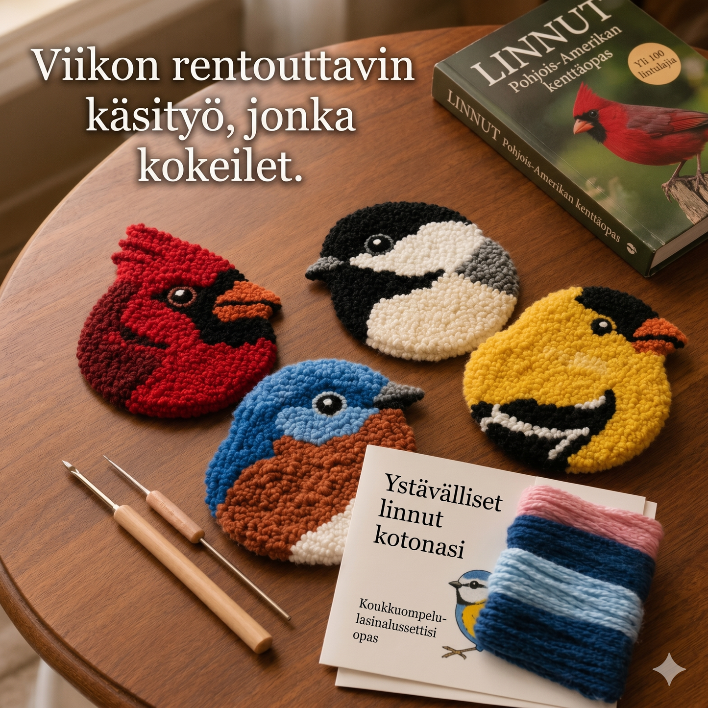 Luova DIY-kirjontasetti lasinalusille