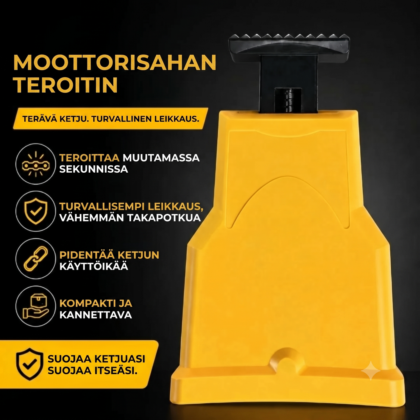 Moottorisahan teroitin 5 teroituskivellä