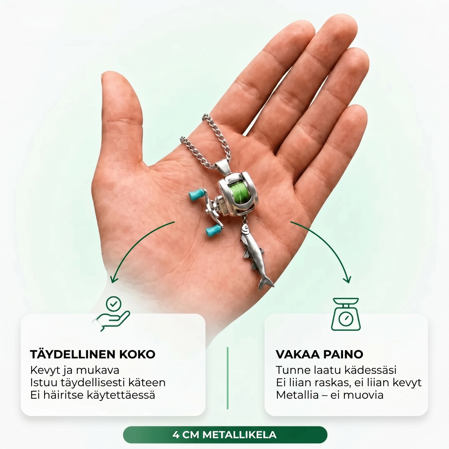Kaulakoru miniatyyri-ongella