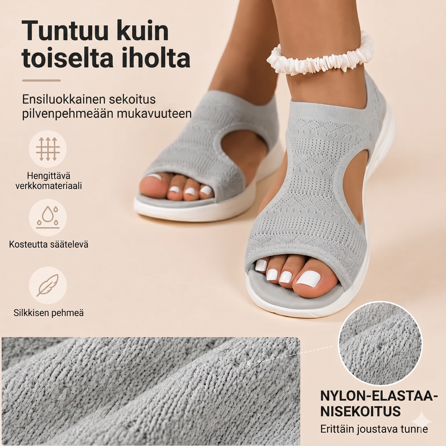 Mukavat naisten sandaalit – hengittävät & kevyet