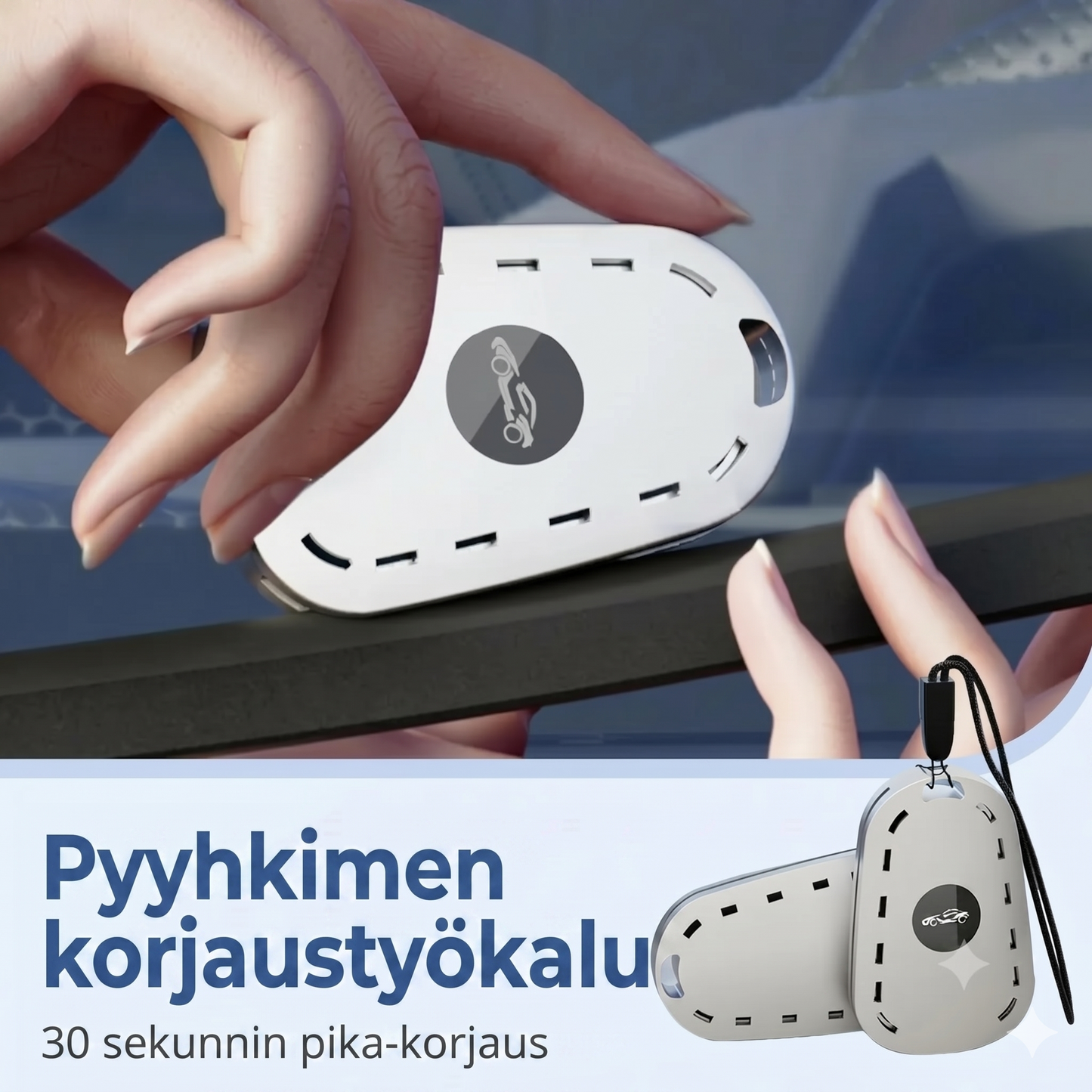 Universaali pyyhkijänsulkien korjaustyökalu korjaa kuluneet kumiterät 30 sekunnissa