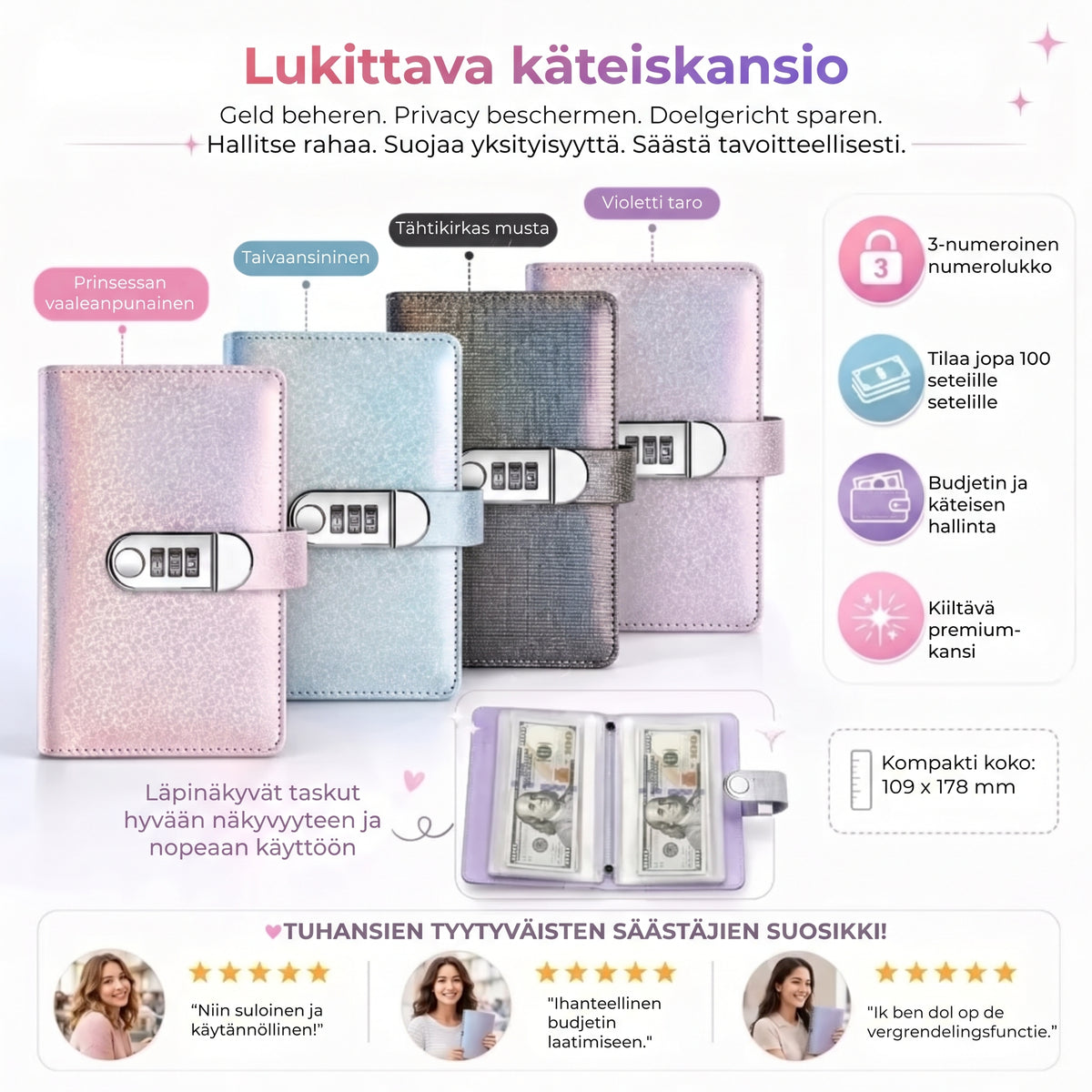 Säästökansio koodilukolla
