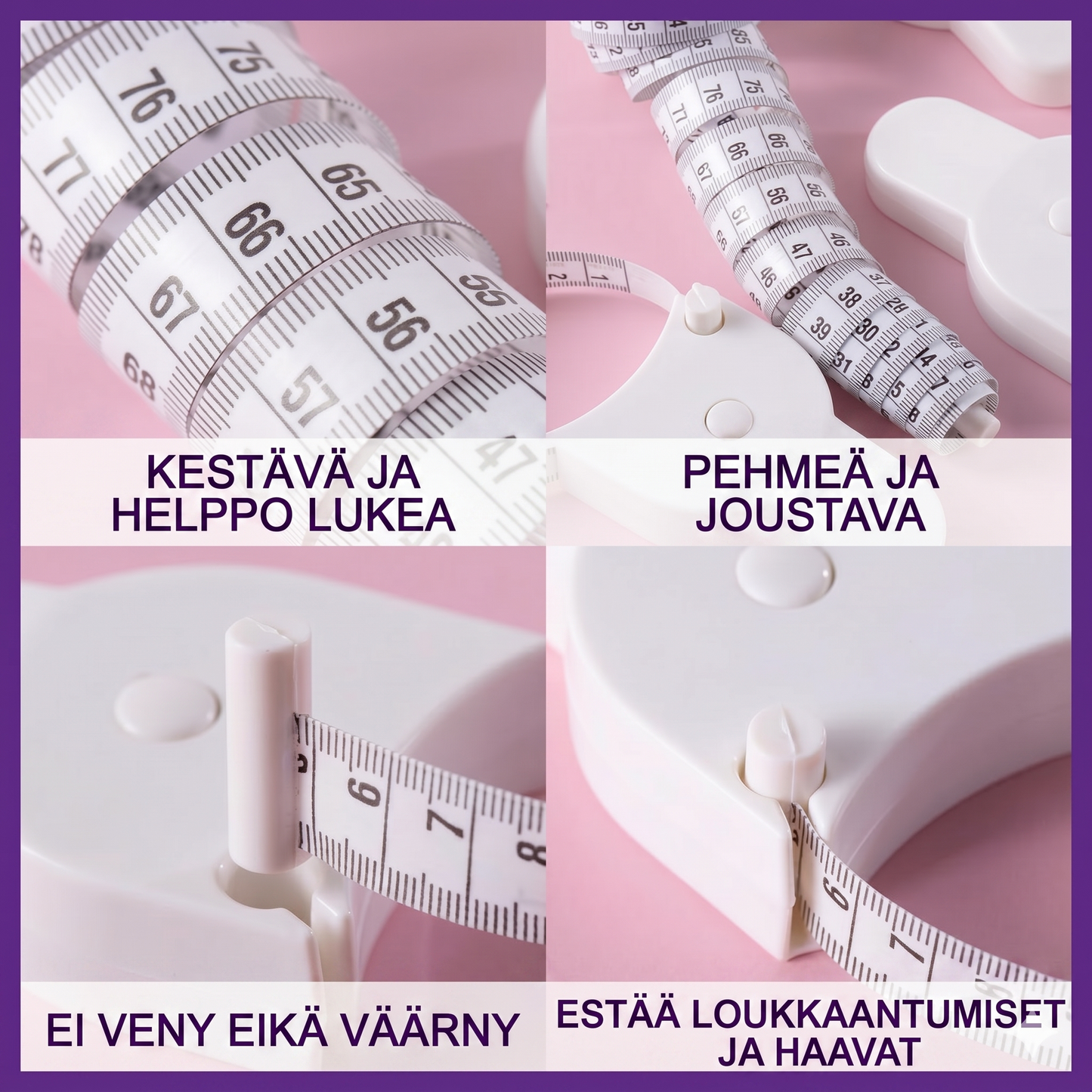 Automaattisesti kelautuva mittanauha