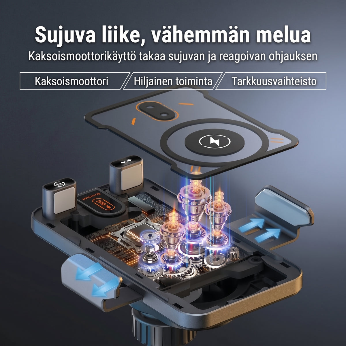 Langaton autopuhelinteline lataustoiminnolla