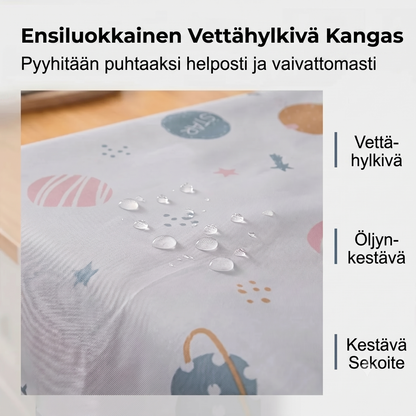 Pyykinpesukoneen suojapäällinen sivutaskuilla