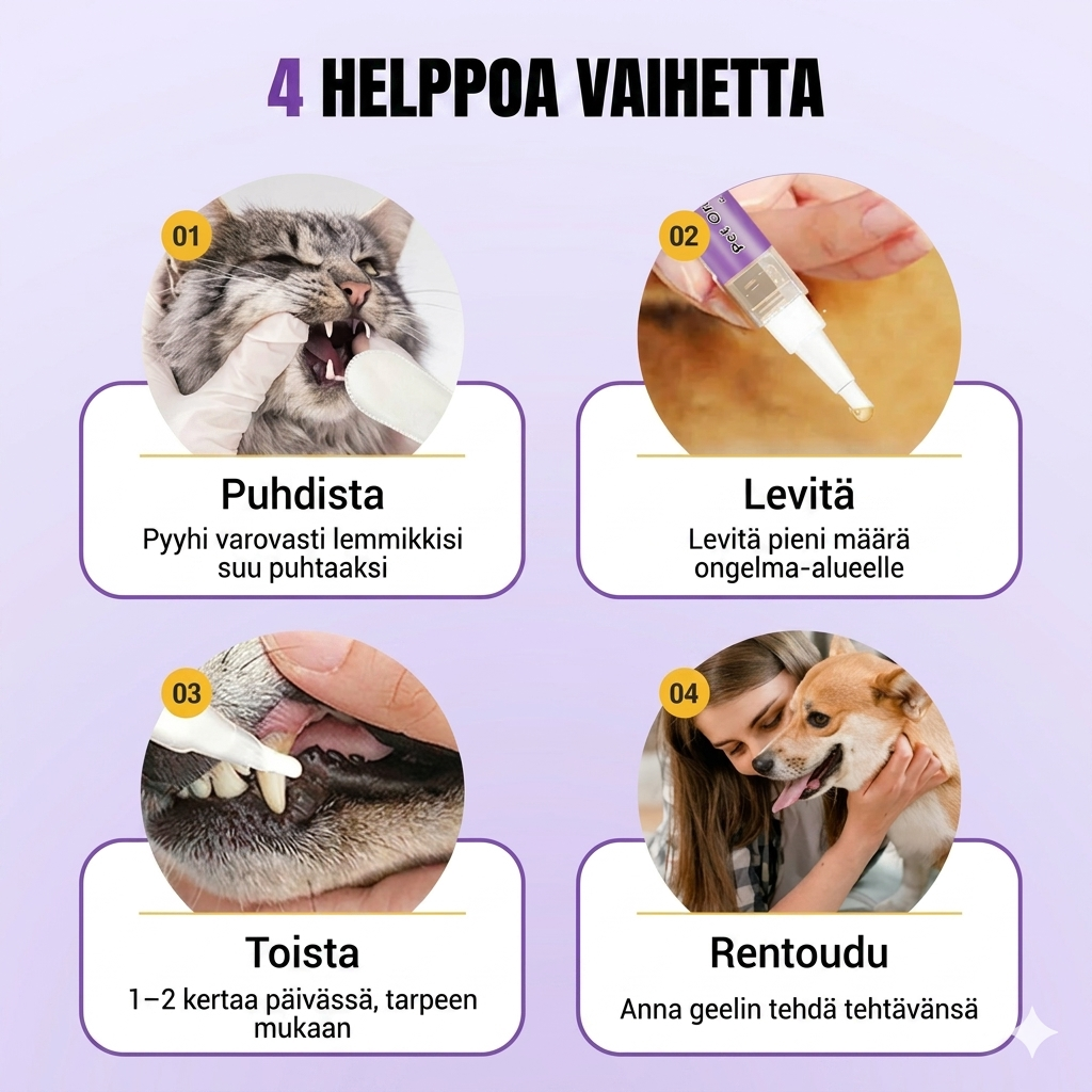Suunhoitogeeli lemmikeille