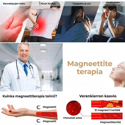 Säädettävä kuparinen hyvinvointisormus magneeteilla