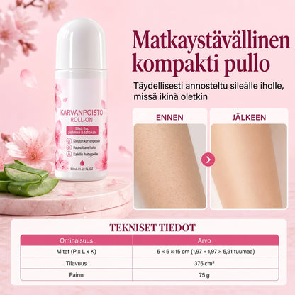 Roll on karvanpoistogeeli kirsikankukalla