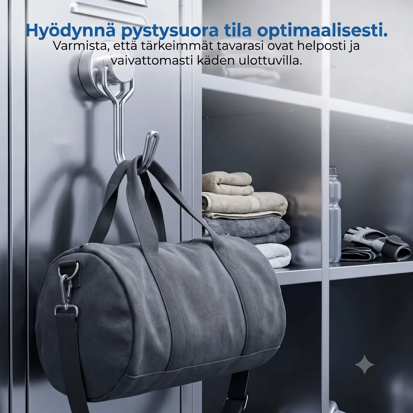 Sarja 2 magneettista kääntyvää koukkua