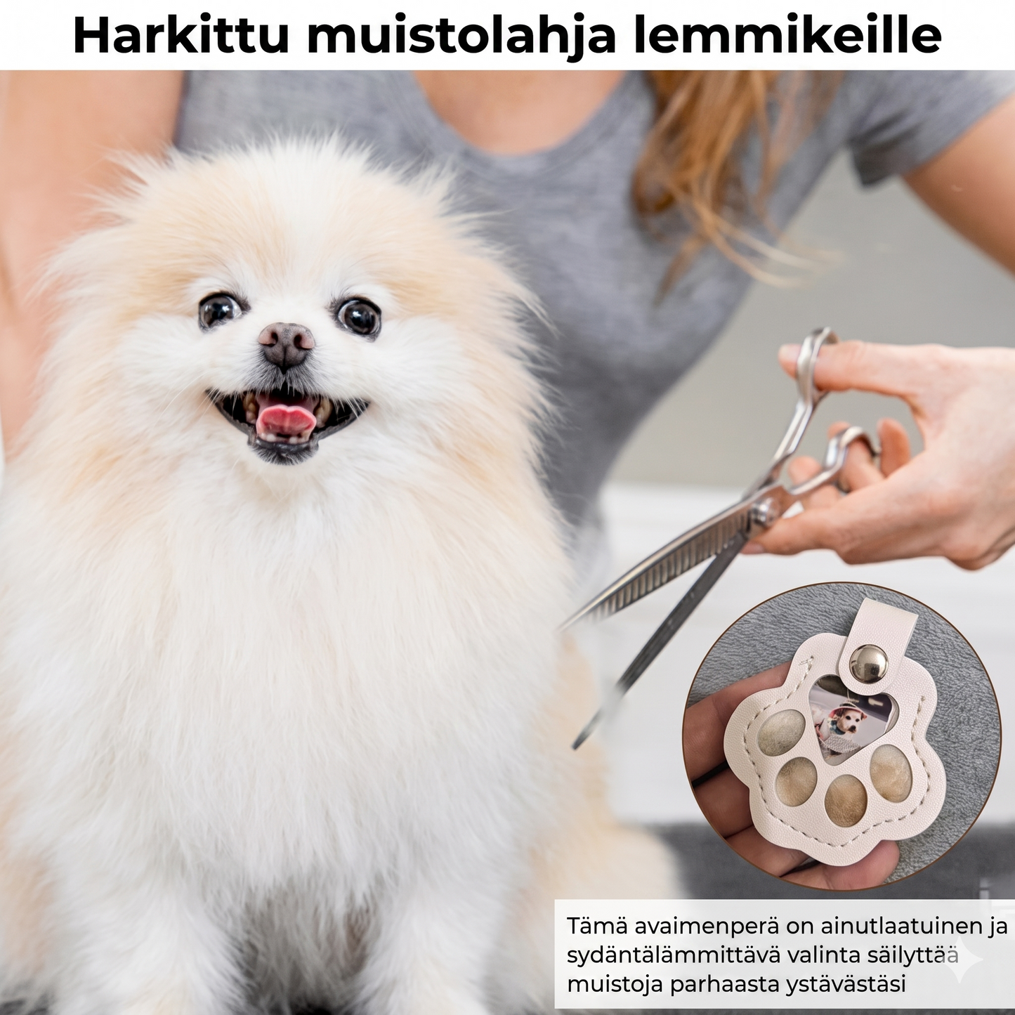 Lemmikin muisto-avaimenperä