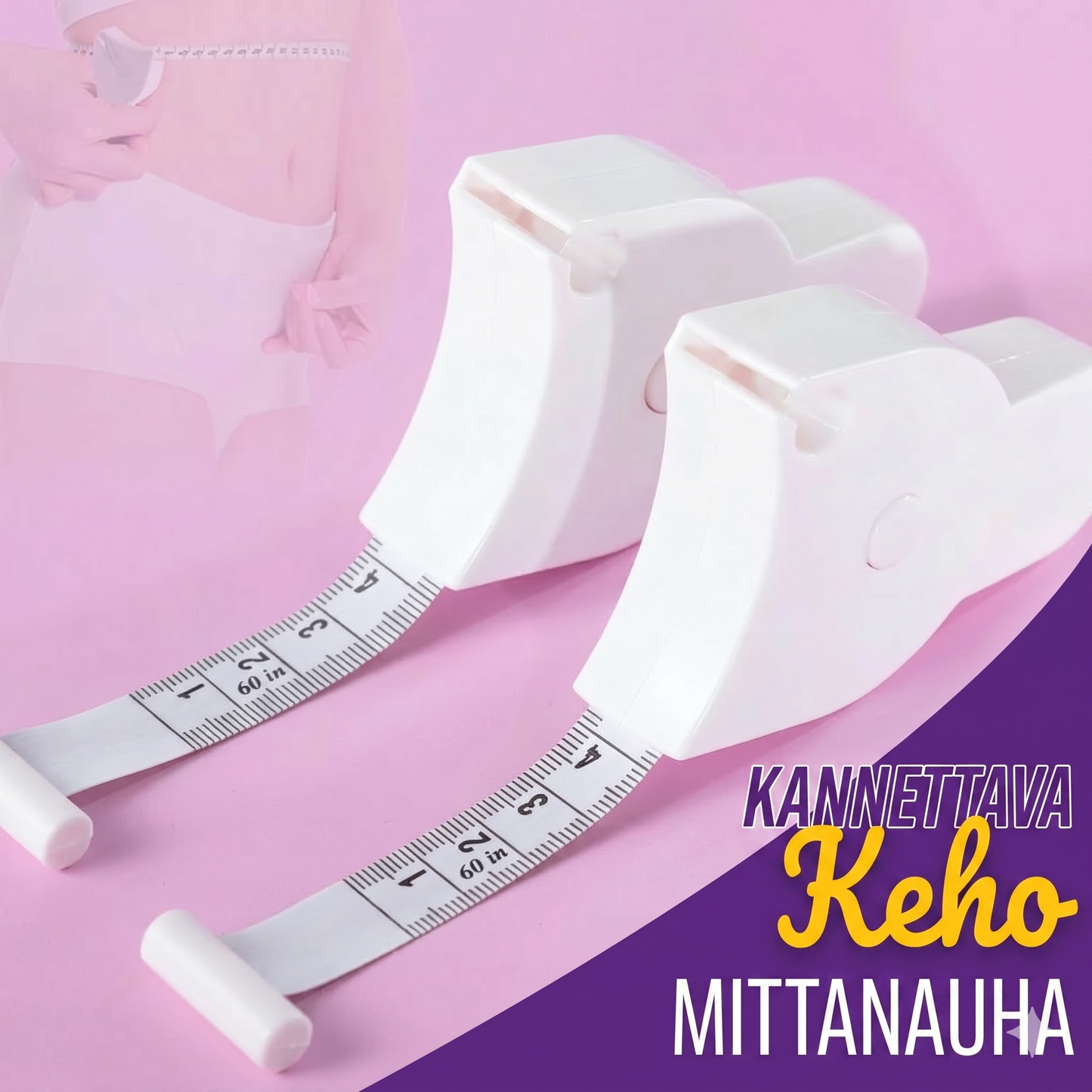 Automaattisesti kelautuva mittanauha