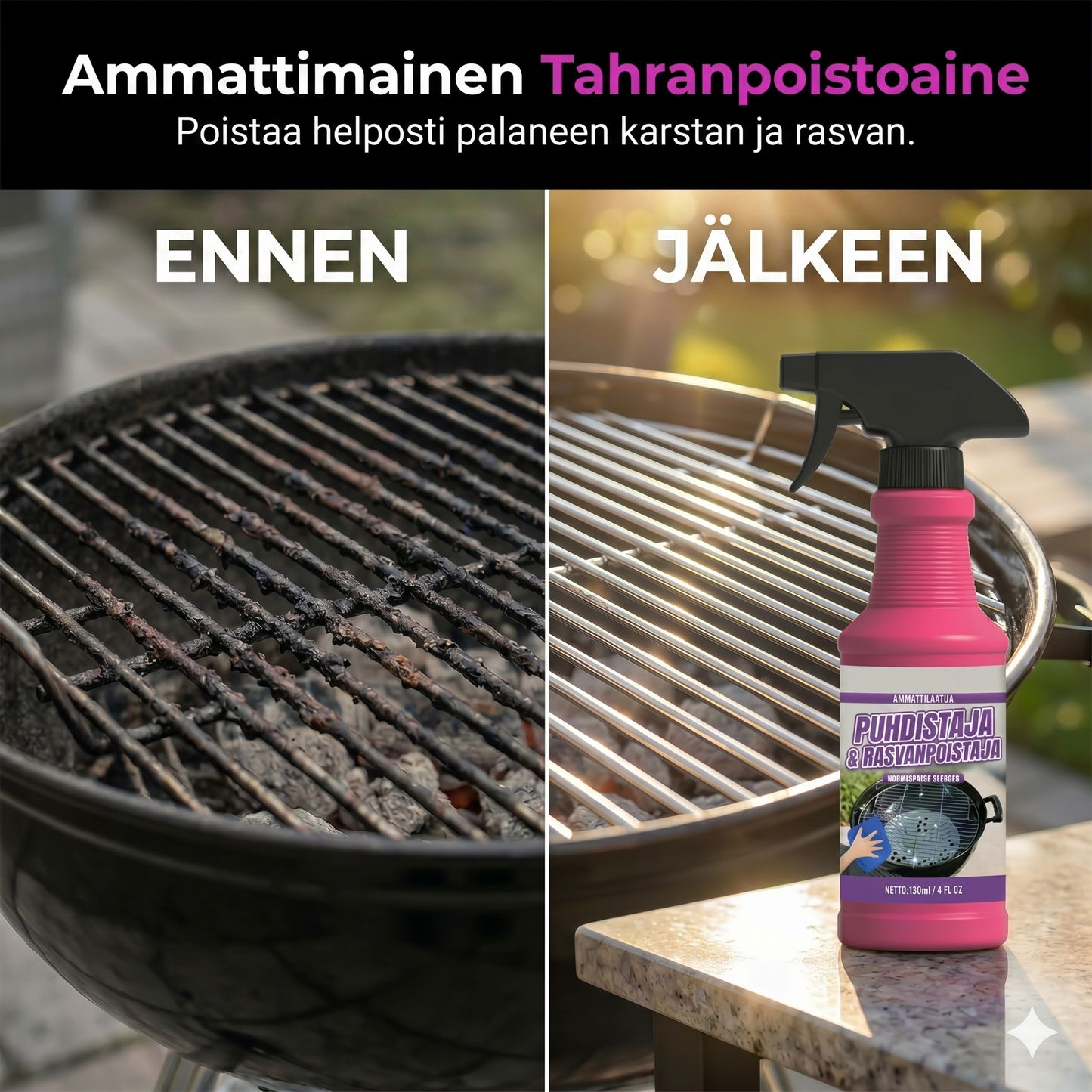 Tehokas rasvanpoistosuihke