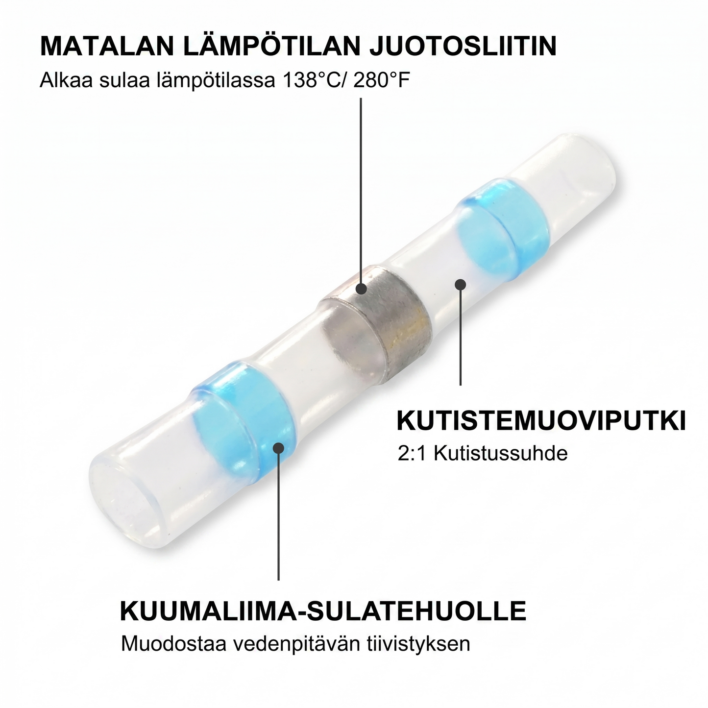 Juottaminen ilman kolvia, vedenpitävä 10 sekunnissa