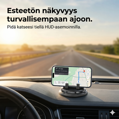 360° kääntyvä puhelinpidike kojelaudalle
