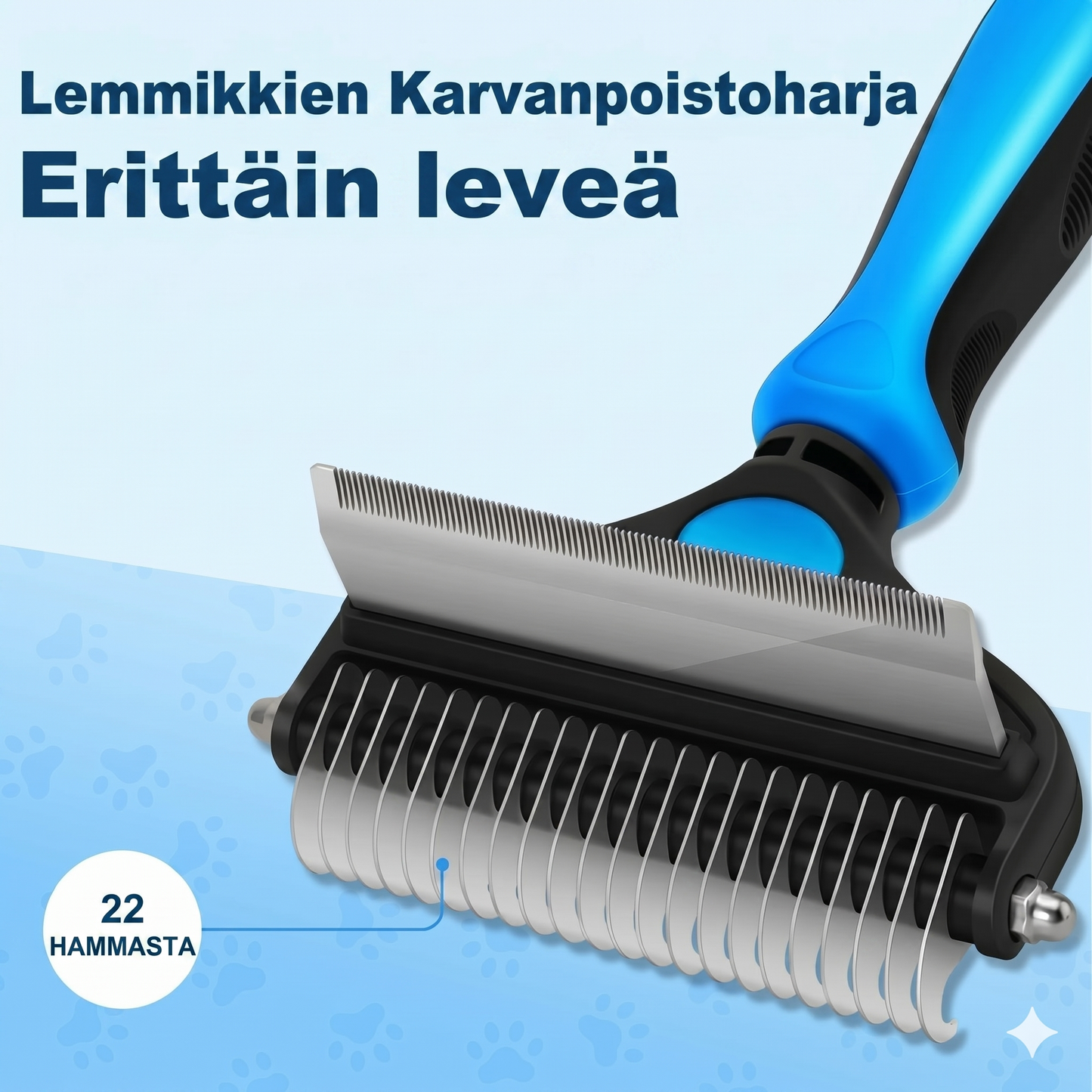 Kaksipuolinen lemmikkien karvanpoistoharja